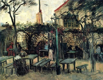 Terraza de un café en Montmartre La Guinguette Vincent van Gogh Pinturas al óleo